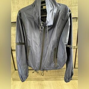 Navy Utility Jacket with Zipper Details